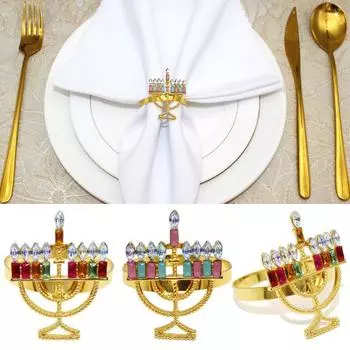 6 шт. Кольцо для салфеток, выдолбленный подсвечник в форме страз, украшение для стола, многоразовые держатели для салфеток, свадебные вечеринки, праздничные обеденные акценты, салфетка A