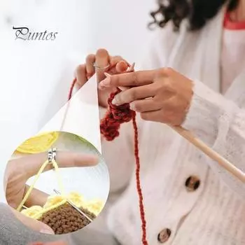 6 шт. кольцо для вязания крючком, регулируемый набор натяжных колец для вязания крючком, нескользящее кольцо в форме кошки, павлина, вязальное кольцо, швейные принадлежности 6pcs