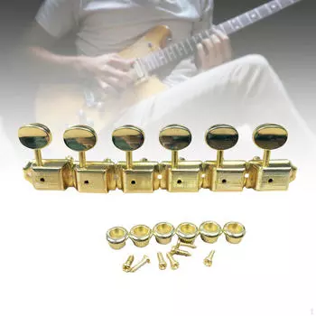 6 шт. Колки для электрогитары, колки, машинные головки с втулками, винты, запасные ручки для ремонта
