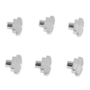 6 шт. колков для настройки гитары, цинковый сплав, Т-образные сменные колки для акустической электрогитары серебряный