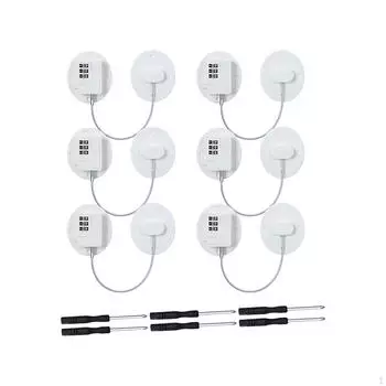 6 шт. Комбинация замков для шкафа, детский замок для безопасности, дверь шкафа, холодильник для белый