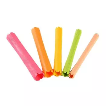 6 шт./компл., 16 см, удлиненные стержни для завивки волос, бигуди, длинные волосы, холодная завивка, бар, салон, домашний DIY волнистый парикмахерский инструмент UN719