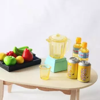 6 шт./компл. 1/12 миниатюрные аксессуары для кукольного домика, кухонная мини-соковыжималка, модель для напитков One Size