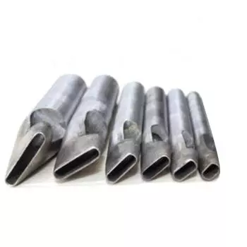 6 шт./компл. 3 мм/4 мм/5 мм/6 мм/7 мм/8 мм овальной формы дырокол кожаный инструмент «сделай сам» 2 мм