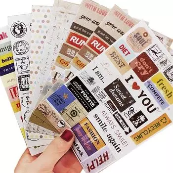 6 шт./компл. альбом для скрапбукинга календарь дневник планировщик карты наклейки украшения