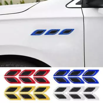 6 шт./компл. автомобильные светоотражающие наклейки против царапин предупреждающая наклейка для грузовика авто двигатель внешние декоративные аксессуары синий