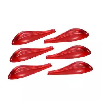 6 шт./компл. автомобильный задний фонарь наклейка воздушный поток наклейка антистолкновение автомобильный спойлер бампер декоративная полоса автомобильный Стайлинг красный