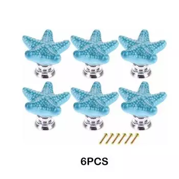 6 шт./компл. без запаха керамические ручки модные и удобные для шкафов, ящиков, ручек, мебели синий