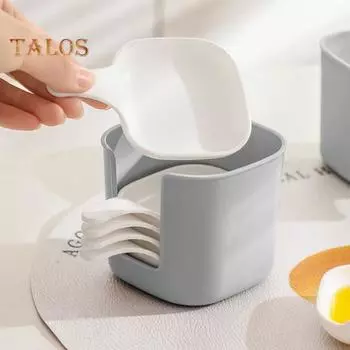 6 шт./компл. блюдо для приправ со стойкой для хранения, пищевые тарелки для соуса, легко чистящиеся, универсальное блюдо для приправ для домашнего ресторана, пикника 1 Set