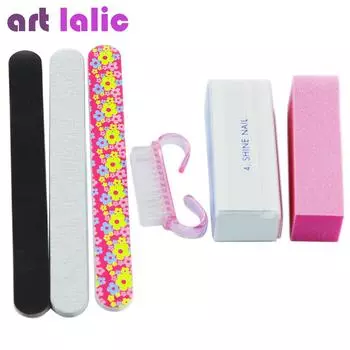 6 шт./компл. Буферный файл для дизайна ногтей, блок-кисть, кисть для медицинского педикюра, полировка, шлифовка, лак для ногтей, сделай сам, красота