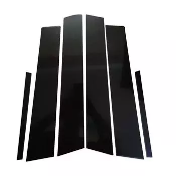 6 шт./компл., центральная колонна для окна, двери автомобиля, крышка стойки до н. э., накладка с зеркальным эффектом, подходит для Mazda 3 Sedan 2004–2009