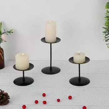 6 шт./компл. черные свадебные центральные цилиндрические подсвечники современный геометрический золотой домашний декор 6PCS