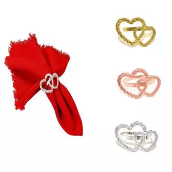 6 шт./компл. День святого Валентина в форме сердца дизайн украшения однотонный цвет свадебное торжество сплав креативные аксессуары золотой