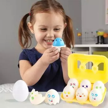 6 шт./компл. Детская игрушка для дошкольного обучения цветам животных, образовательная имитация A