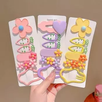 6 шт./компл. детские конфетные цвета милые цветы морковки украшения заколки для волос для маленьких девочек милые заколки шпильки детские аксессуары для волос синий