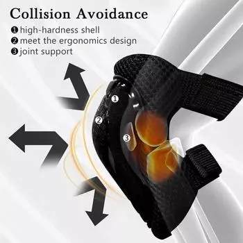 6 шт./компл. детский комплект защитного снаряжения, наколенники, налокотники, защита на запястья, 6 в 1, защитное снаряжение для детей, катающихся на коньках S