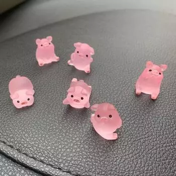 6 шт./компл. фигурки свиней, яркие мультиреалистичные фигурки ручной работы, легкие розовые декоративные мини-поросенки