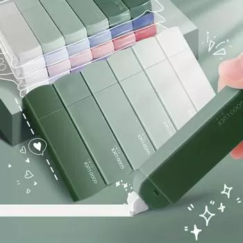 6 шт./компл. градиенты макарон цвет портативная корректирующая лента бесшумная безрельсовая квадратная форма для школьных канцелярских принадлежностей обратно в школу