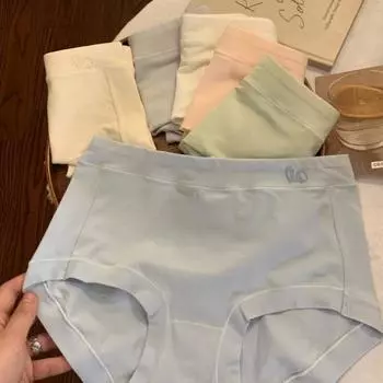 6 шт./компл. хлопковое удобное нижнее белье со средней посадкой для женщин 5A полностью хлопковое нижнее белье для промежности трусики из чистого хлопка телесного цвета L