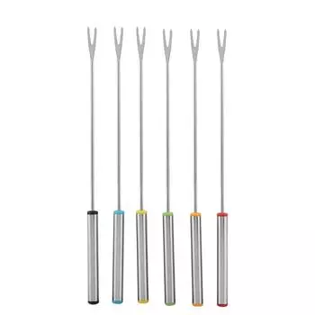 6 шт./компл. из нержавеющей стали, шоколад, сыр, десерт, горшок для фондю, вилки, кухонный инструмент, посуда