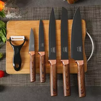 6 шт./компл., керамический кухонный нож, аксессуары, нож для нарезки овощей + овощечистка, кухонные ножи