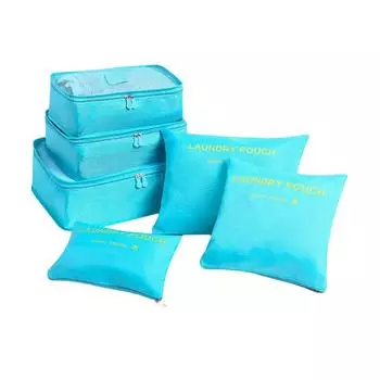 6 шт./компл. косметические упаковочные пакеты, утолщенные сумки для хранения багажа, водонепроницаемые складные, экономящие место для простыней, нижнего белья, носков для обуви Wine Red