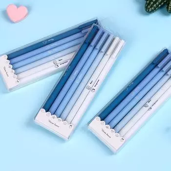 6 шт./компл., креативная милая простая гелевая ручка Morandi, быстросохнущая крышка Kawaii, нейтральная ручка, принадлежности для журналов, набор гелевых ручек Purple чёрный