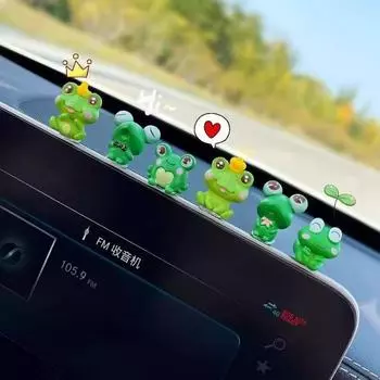 6 шт./компл. креативная смоляная лягушка, игрушки для приборной панели автомобиля, куклы, фигурки, автомобильная центральная консоль, навигатор, экран, украшение для животных, модель, подарок