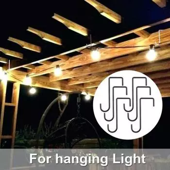 6 шт./компл. крючки для забора, устойчивые к коррозии, подвесной дизайн, держатель для корзины для садовых растений, инструмент для забора 6inch чёрный