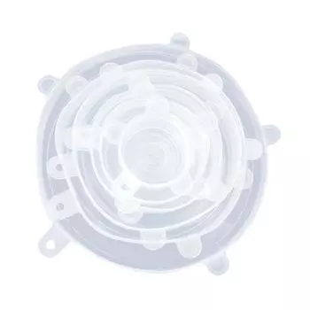 6 шт./компл. кухонные силиконовые эластичные крышки многоразовые герметичные крышки для хранения продуктов питания разные размеры герметичная эластичная крышка для миски