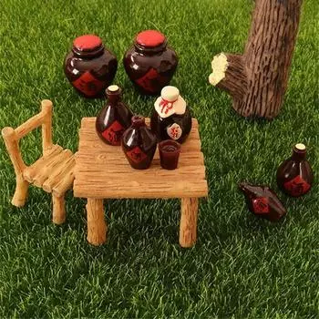 6 шт./компл. кукольный домик миниатюрная бутылка вина бокал для вина чашка модель кухонная мебель декор игрушка кукольный дом аксессуары