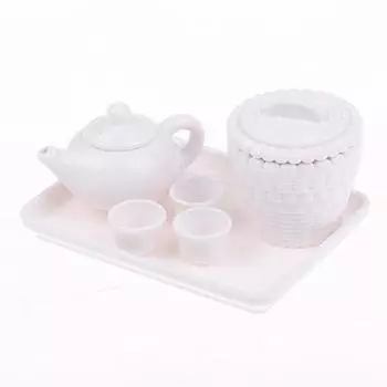 6 шт./компл. кукольный домик миниатюрный чайник чашка столовая посуда кухонная кукольная мебель игрушки для детей чайные чашки кукольный домик