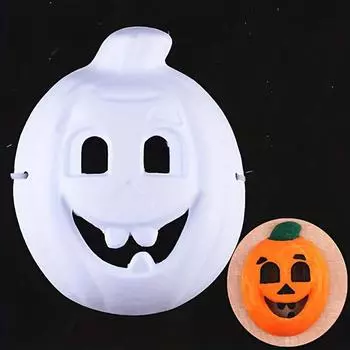 6 шт./компл. Маска-тыква на Хэллоуин своими руками, белая, расписанная вручную, маска из папье-маше, детская, расписанная вручную, декоративная маска с изображением эмбриона