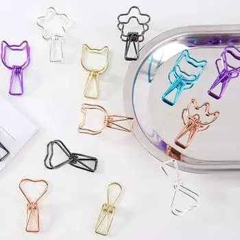 6 шт./компл., металлический зажим в стиле ретро, выдолбленный дизайн, зажим для переплета, ручная книга, маленькая папка для книг, креативные канцелярские принадлежности, офисный зажим