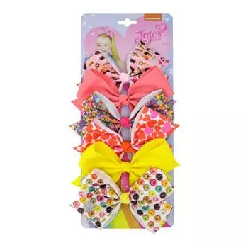 6 шт./компл., милые модные модные шпильки для девочек с бантом и бумажной карточкой, головной убор One Size