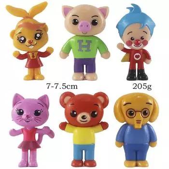 6 шт./компл. Милый клоун из плим-аниме, фигурка, игрушка, ПВХ, просвещение, образовательная модель, куклы для детей, подарочные украшения для стола