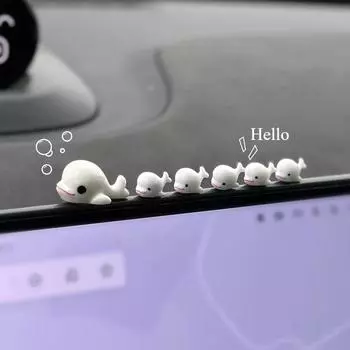 6 шт./компл. милый мультяшный дельфин автомобили декор аксессуары автомобильные украшения дисплей экран приборной панели украшение интерьер приборной панели игрушка