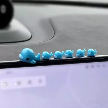 6 шт./компл. милый мультяшный дельфин автомобили декор аксессуары автомобильные украшения дисплей экран приборной панели украшение интерьер приборной панели игрушка