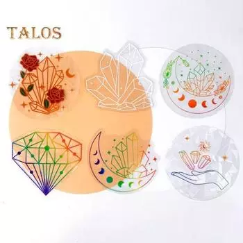 6 шт./компл., наклейка на окно «Ловец Солнца», бабочки, животные, грибы, растения, цветочная тема, ПВХ, радужная призма, анти-столкновение, оповещение о птицах, электростатическое стекло F