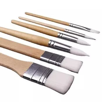 6 шт./компл., нейлоновая кисть для бревен, детская акварель, картина маслом, традиционная китайская кисть для рисования, детская кисть, грубая 6pcs