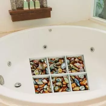 6 шт./компл. нескользящие наклейки для ванны водонепроницаемые ПВХ съемные матовые океанские наклейки на ванную комнату душевые ступеньки клейкие декоративные наклейки A