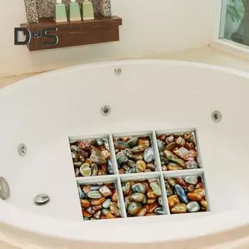 6 шт./компл. нескользящие наклейки для ванны водонепроницаемые ПВХ съемные матовые океанские наклейки на ванную комнату душевые ступеньки клейкие декоративные наклейки A