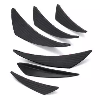 6 шт./компл., передний бампер автомобиля, разделитель губ, плавники, спойлер для тела, комплект, наклейки на автобампер, декоративные аксессуары, универсальные