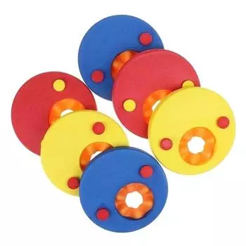 6 шт./компл. Плавающие диски для рук, плавающие рукава из пены EVA, надувные круги для плавания, детские круги, кольца разноцветный