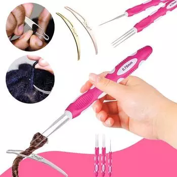 6 шт./компл. профессиональный крючок для вязания дредов прочный набор для изготовления париков микро крючок для начинающих 0.75mm