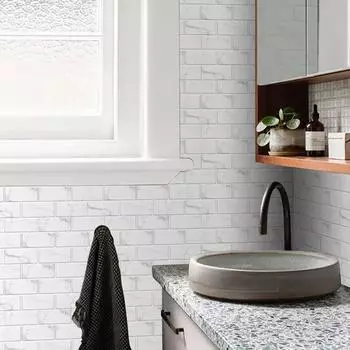 6 шт./компл. простая наклейка на мраморную плитку, украшения для спальни, кухонная настенная частичная наклейка на плитку, наклейка 30*15 см