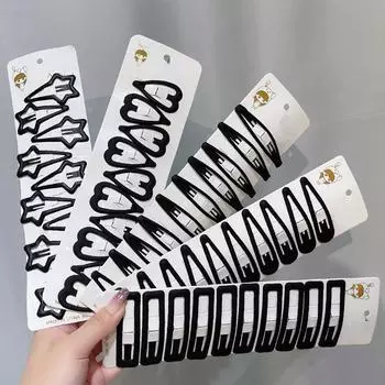 6 шт./компл., простые черные BB-заколки, заколки для головного убора, заколки для волос, женские заколки, головные уборы, модные аксессуары для девочек