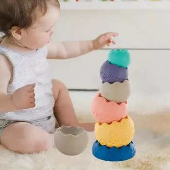 6 шт./компл. раннего обучения BPA Free безопасные кирпичи игрушка дети мячи строительные блоки головоломки игрушки блоки укладка