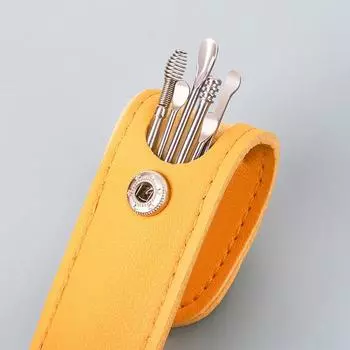 6 шт./компл. разноцветные ушные палочки для чистки ушной серы кюретка для удаления ушной серы набор для чистки ушей ложка уход за ушами косметические инструменты чёрный