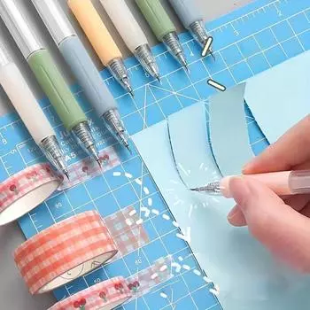 6 шт./компл., ручка для прессования, ручная работа, DIY, резак для ленты, бизнес, стационарные, офисные, школьные принадлежности, художественный нож 6pcs